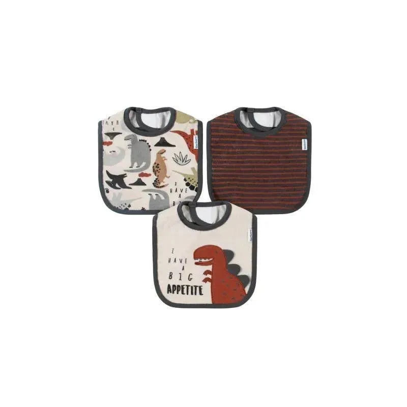 Gerber – 3 Pk Terry Bib Boy One Size Dino