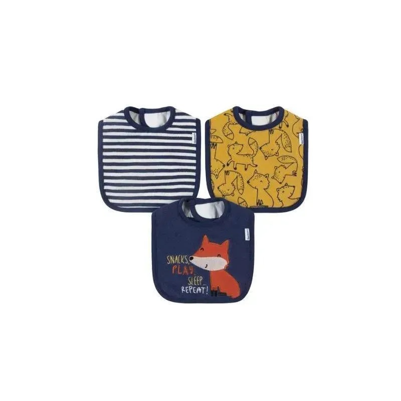 Gerber – 3 Pk Terry Bib Boy One Size Fox