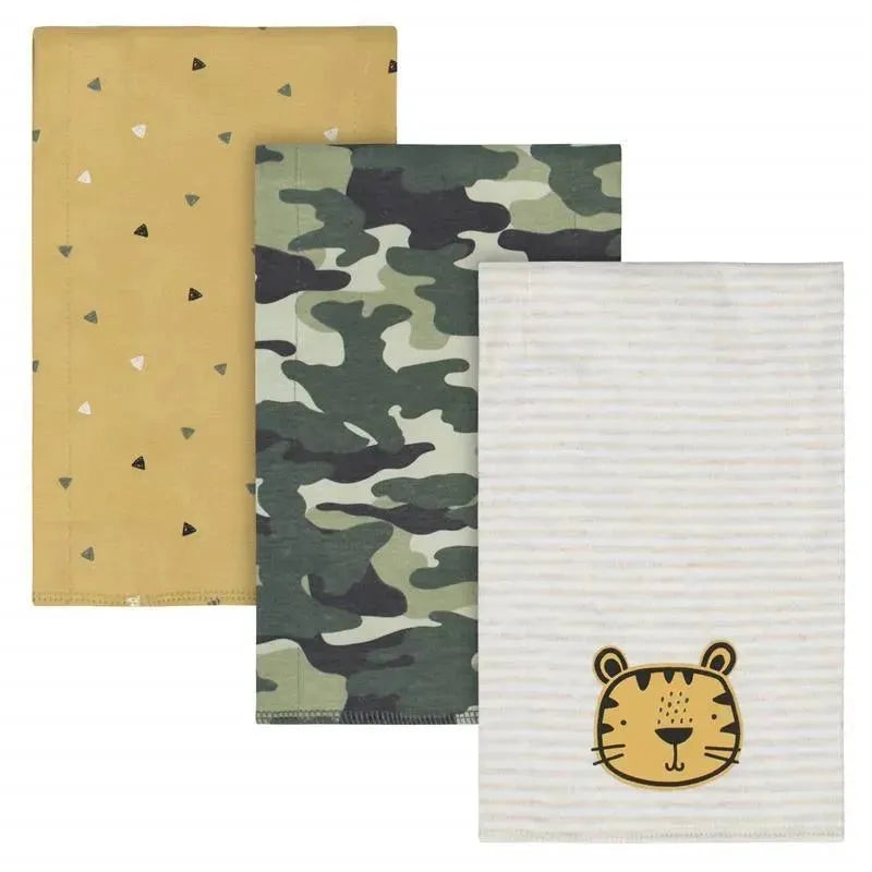 Gerber – 3Pk Knit Burpcloths Boy One Size, Tiger