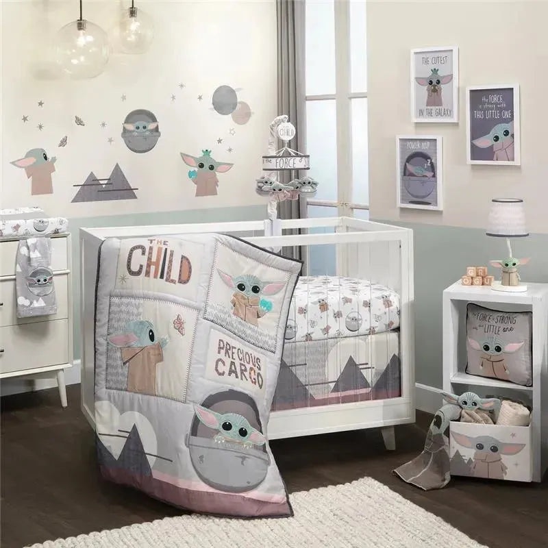 Lambs & Ivy – 3Pk Star Wars The Child Baby Yoda Baby Crib Bedding Set