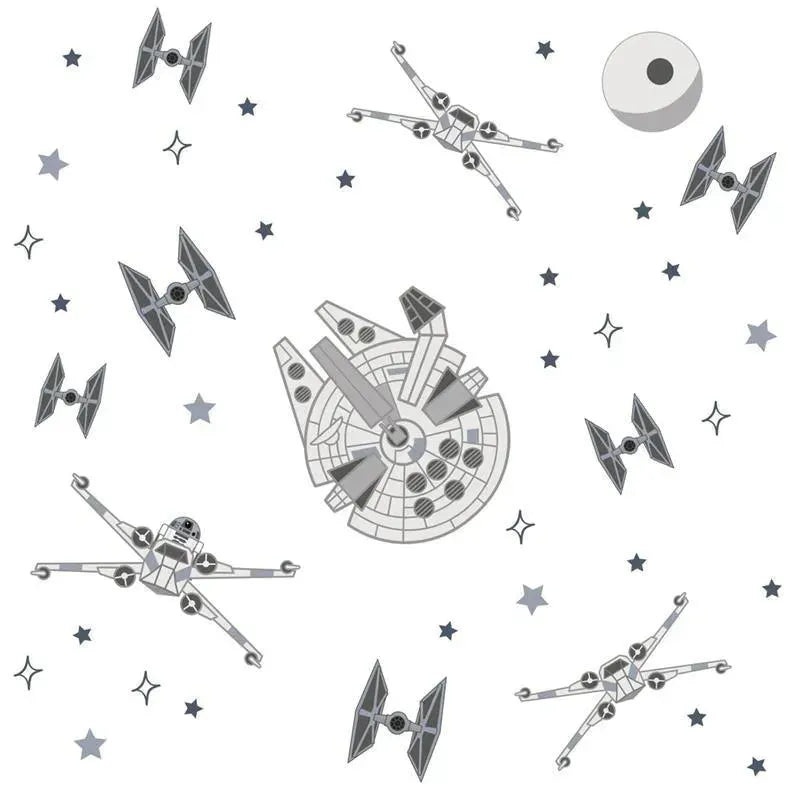 Lambs & Ivy – Wall Decal, Stars Wars Millennium Falcon Tie Fighters