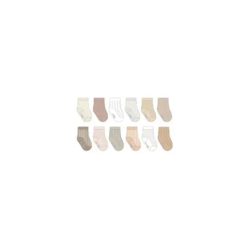 Little Me – 12 Pk Baby Socks Textured Muted Socks, 0/12M