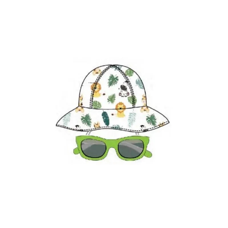 Little Me – 2Pc Boy Hat & Sunglass Set Safari, 0/12M