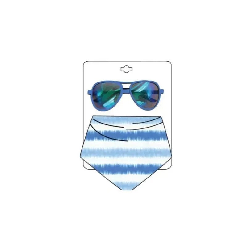 Little Me Accessories – Sunglasses & Bandana Tie Dye Blue, 0/12M