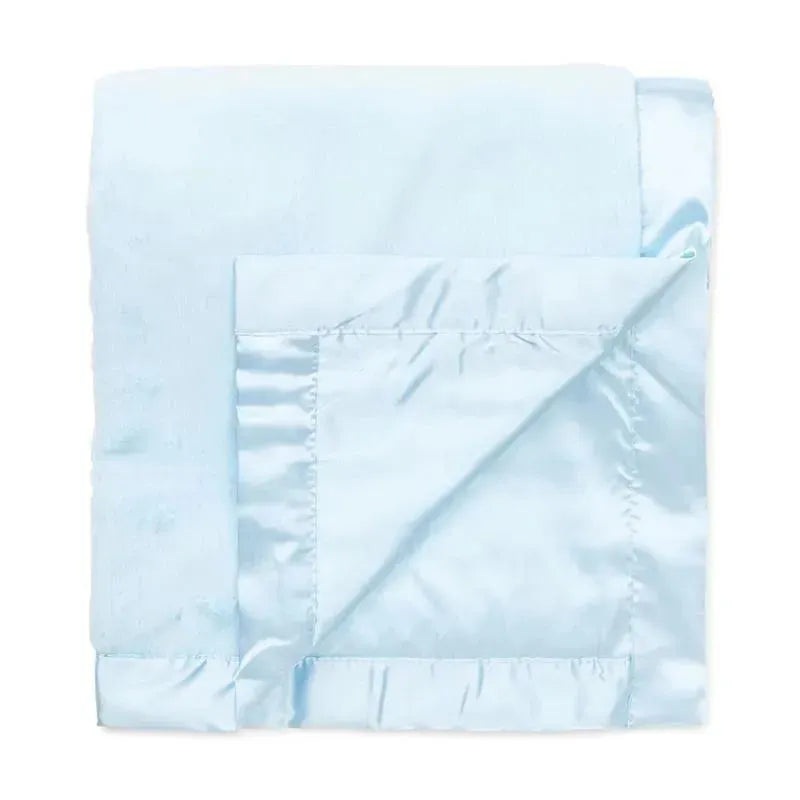 Little Me – Boy Blue Stroller Blanket One Size, Light Blue
