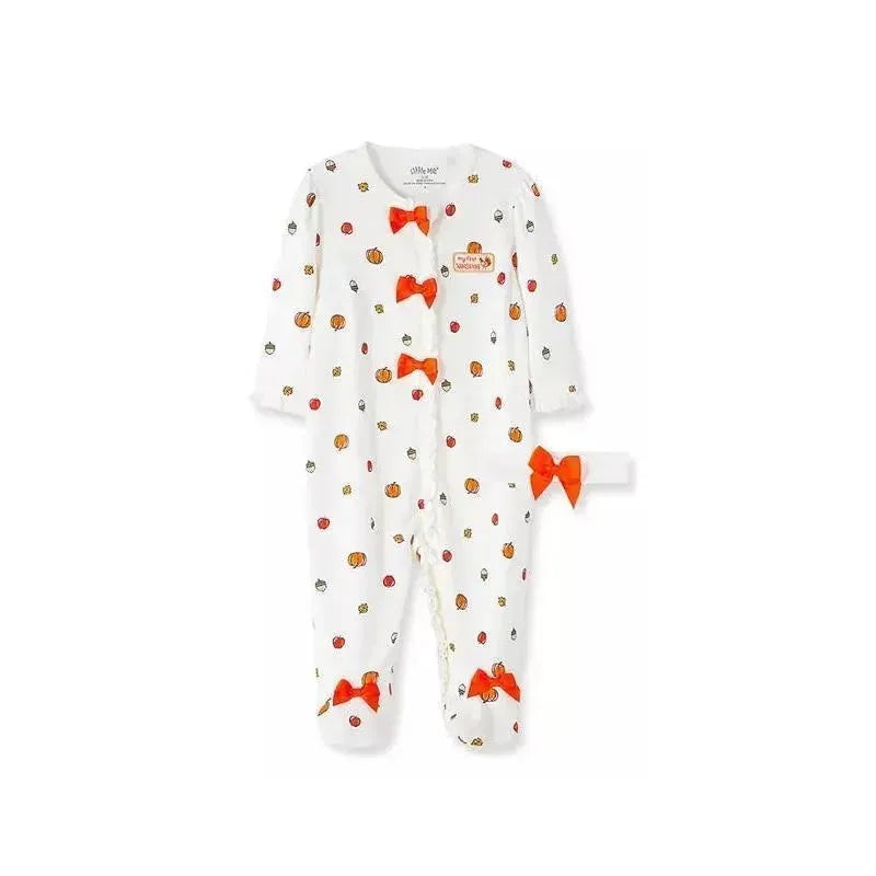 Little Me – Harvest Footie Hat, Ivory Print