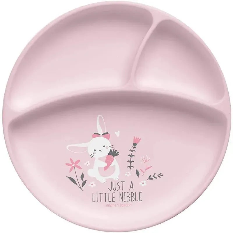 Stephen Joseph 100% Silicone Suction Plates For Babies, Bunny