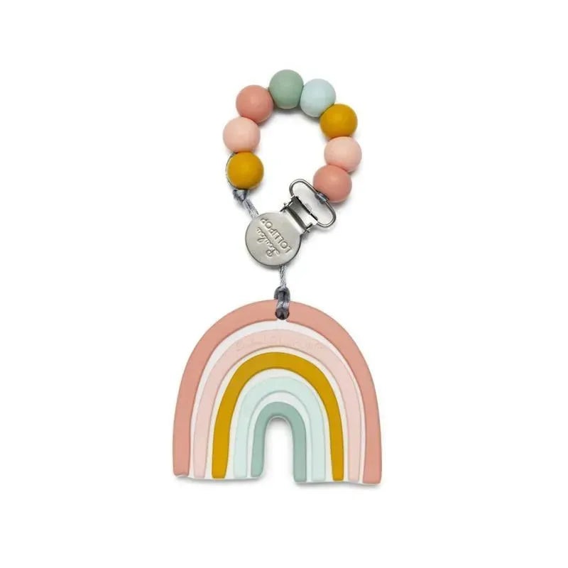 Loulou Lollipop Silicone Teether Set, Pastel Rainbow