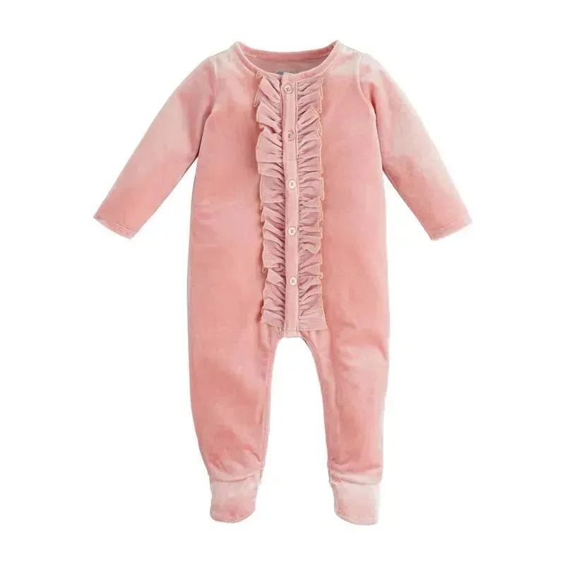 Mud Pie – Pink Velour Sleeper, 0-3 Months