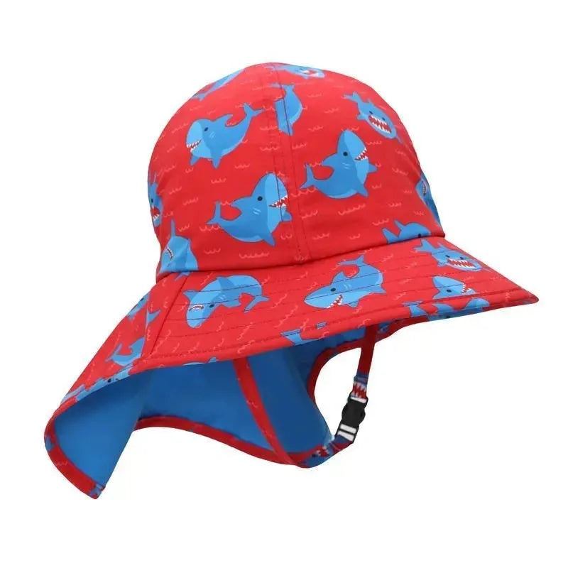Zoocchini – Baby/Toddler Cape Sunhat, Blue Shark