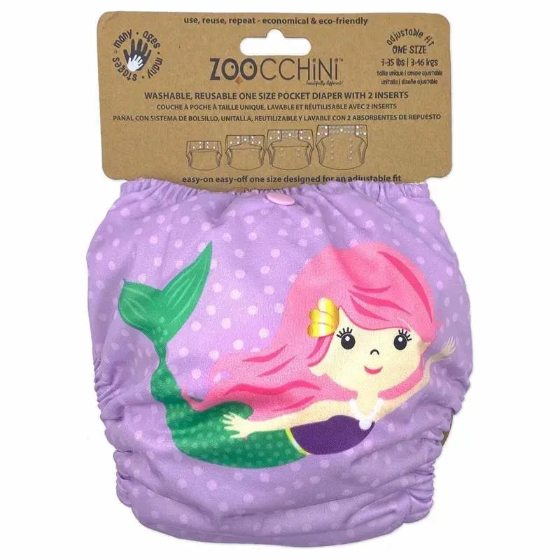 Zoocchini – Cloth Diaper Mermaid With 2Pk Insert One Size