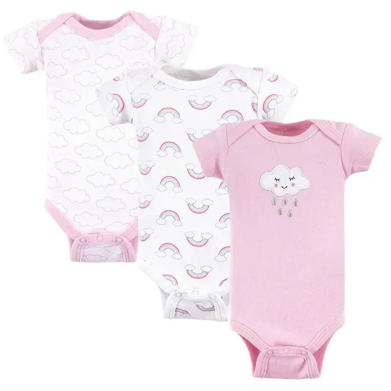 Baby Vision – 3Pc Baby Girl Cotton Bodysuit, Preemie, Cloud