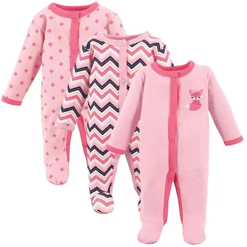 Baby Vision – 3Pk Baby Girl Sleep And Play, Preemie, Foxy