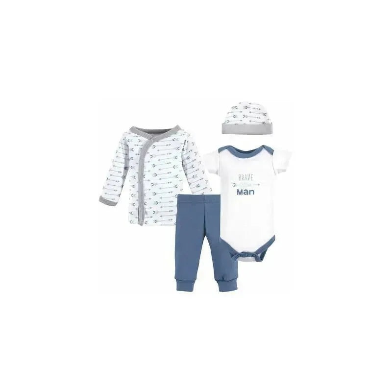 Baby Vision – 4Pc Baby Boy Cotton Layette Set, Arrows, Preemie