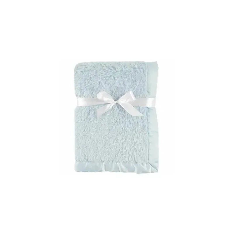 Baby Vision – Sherpa Blanket With Satin Binding, Powder Blue