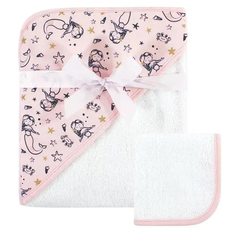 Baby Vision – Woven Hooded Towel & Washcloth, Mermaid