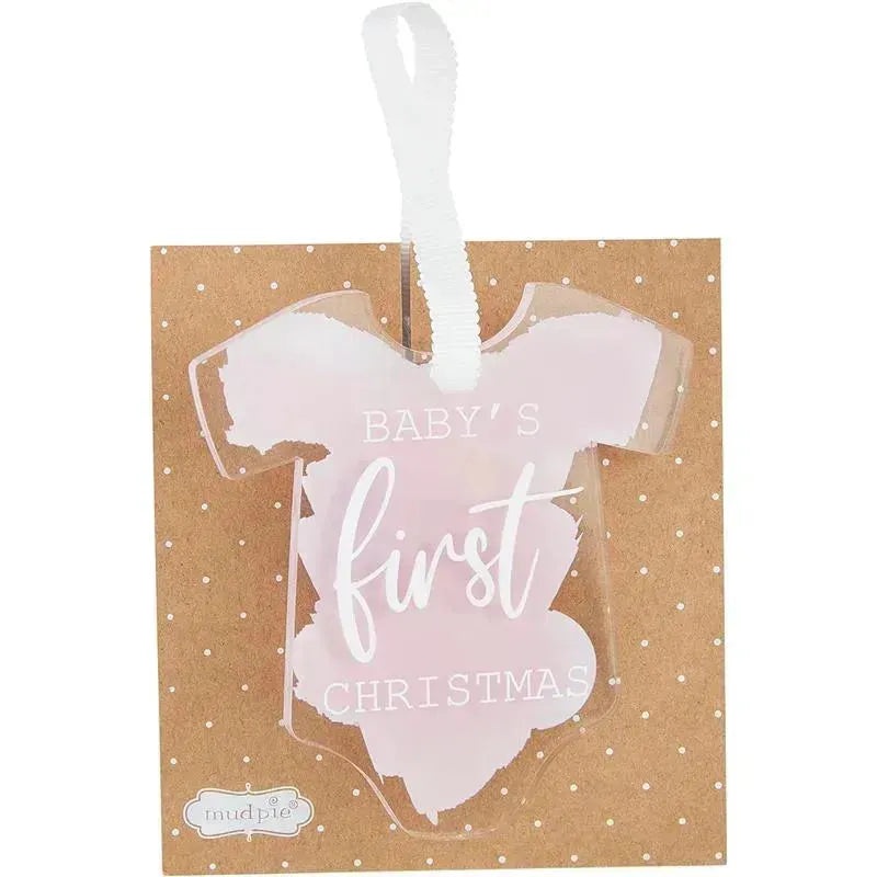 Mud Pie – Pink Baby’s First Christmas Ornament