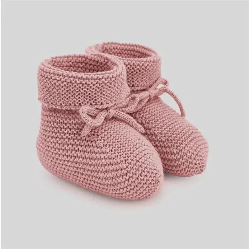 Paz Rodriguez – Baby Knit Booties Esencial, Chalk Pink