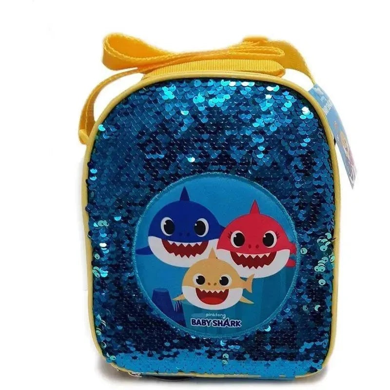 Powerhouse – Baby Shark Sequin Lunch Kit With Long Strap