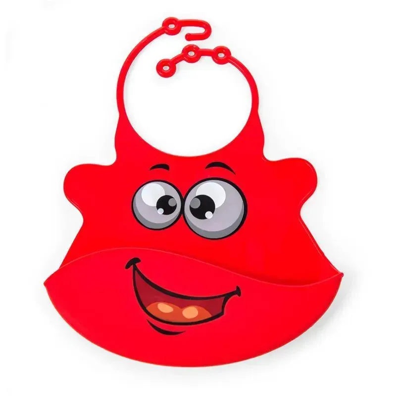 Primo Passi – Silicone Baby Bib, Red Face