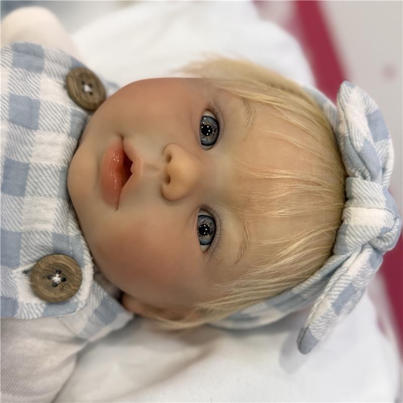 Reborn Baby Doll – White Vinyl & Blonde Hair, Kylin