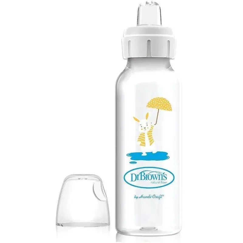 Dr. Brown – 8 Oz Narrow Sippy Spout Bottle, Bunny
