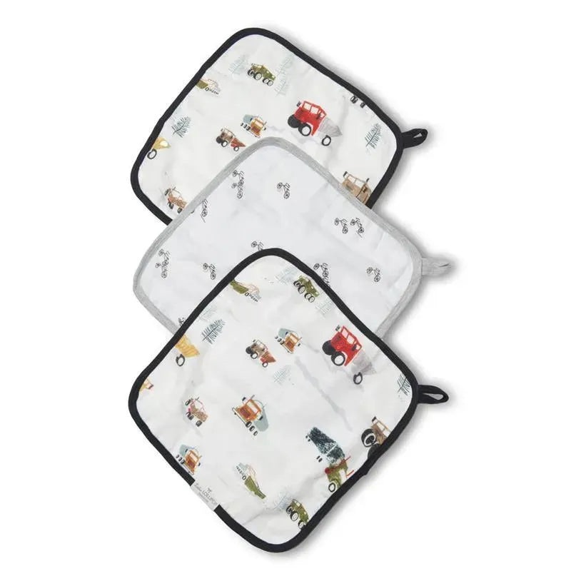 Loulou Lollipop – 3Pk Washcloth Set, Happy Trucks