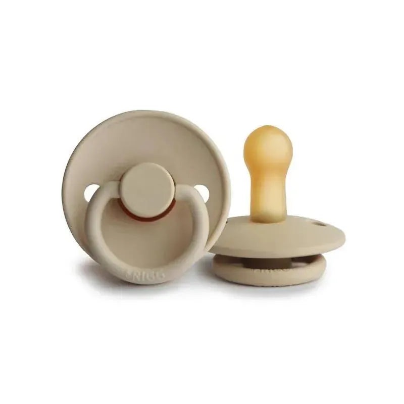 Mushie – Frigg Natural Rubber Pacifier, Sandstone, 6/18 Months