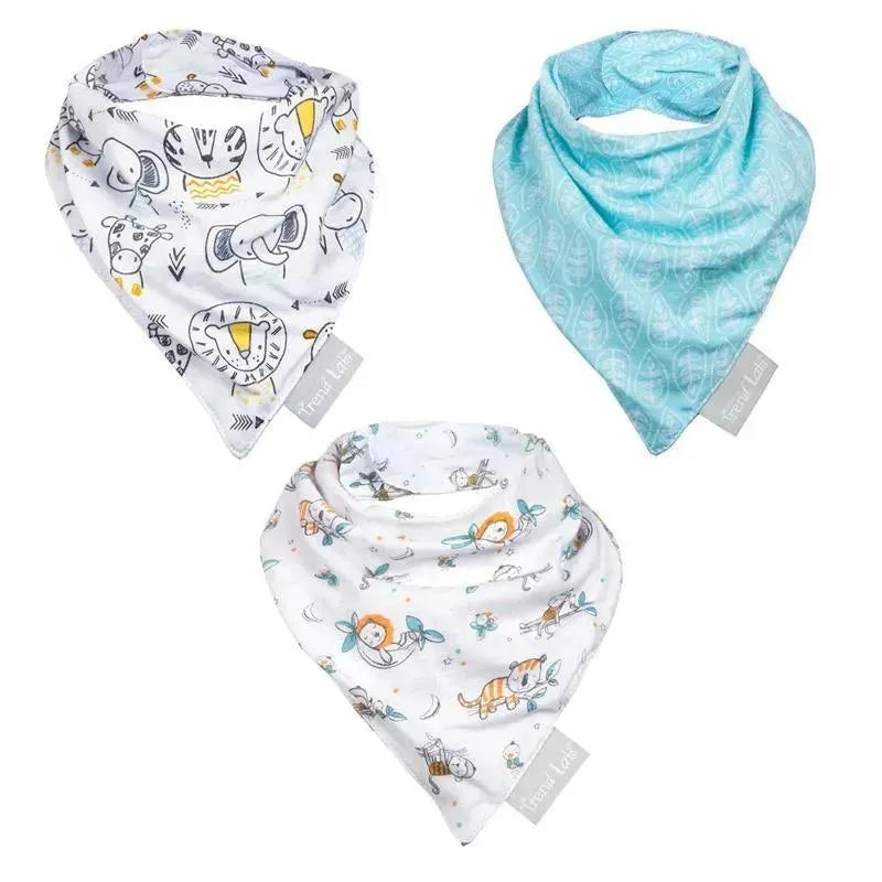 Trend Lab – Baby Safari 3 Pack Jersey Bandana Bib Set