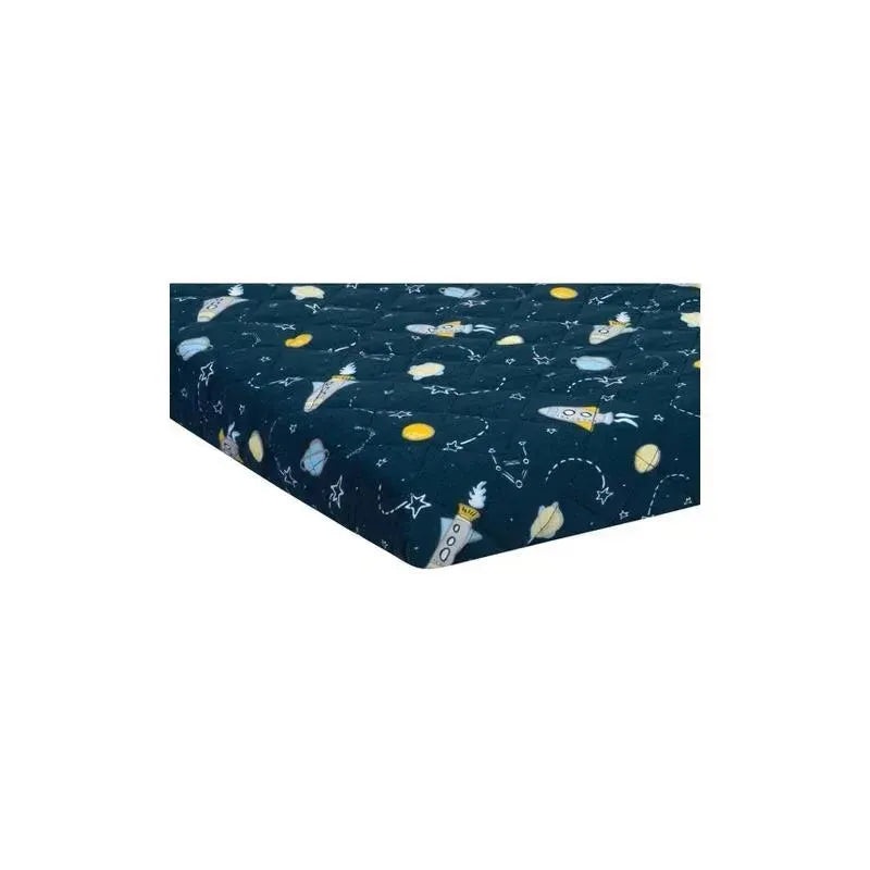 Trend Lab – Fitted Cotton Jersey Playard Sheet, Rockets