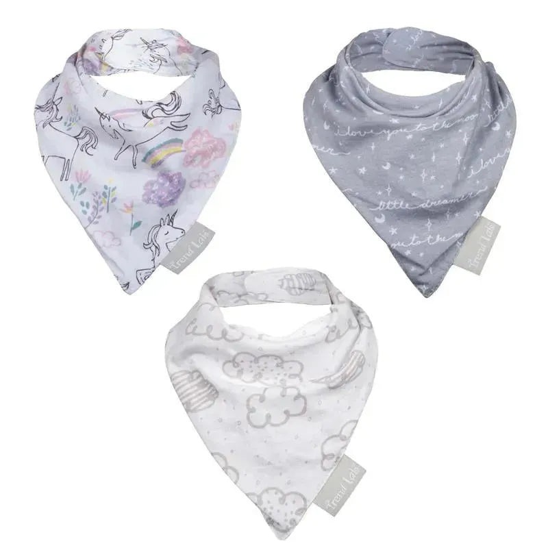 Trend Lab – Unicorn Dreamer 3 Pack Jersey Bandana Bib Set