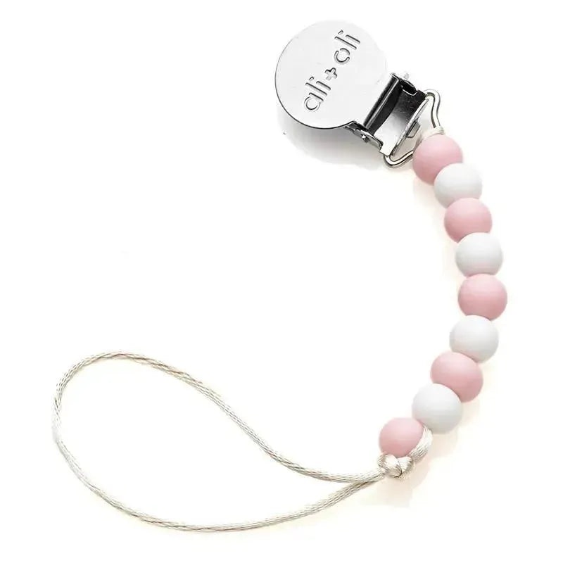 Ali + Oli Pacifier Clip (Thin Pink)