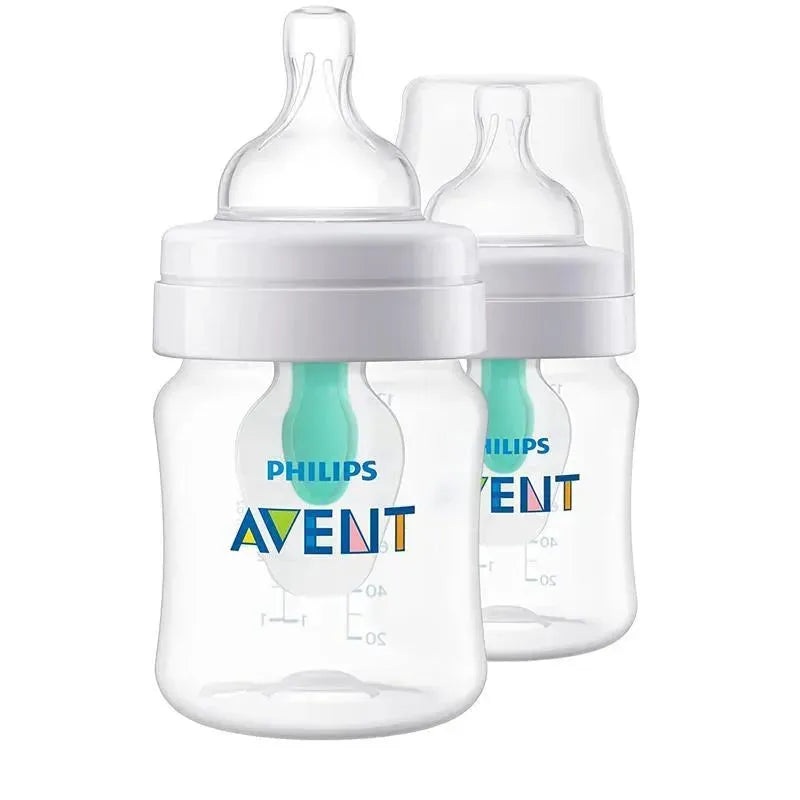 Avent – 2Pk Anti-Colic Baby Bottle With Airfree Vent, 4Oz, Clear