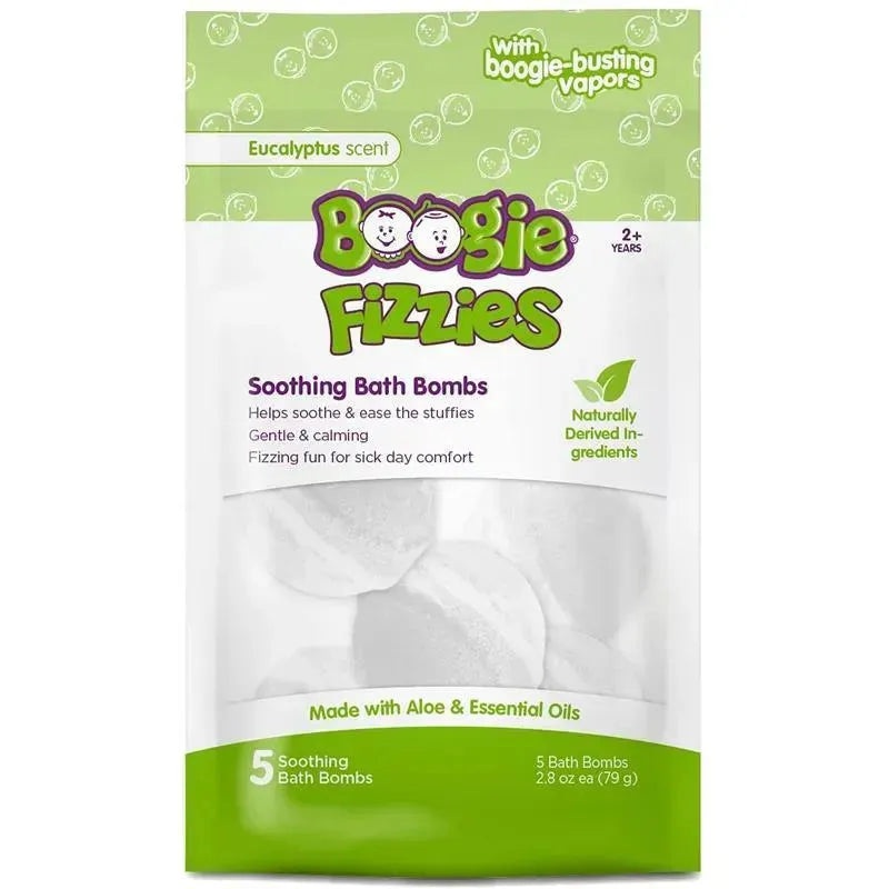 Boogie Wipes – 5Pk Fizzies Baby Bath Bombs, Eucalyptus