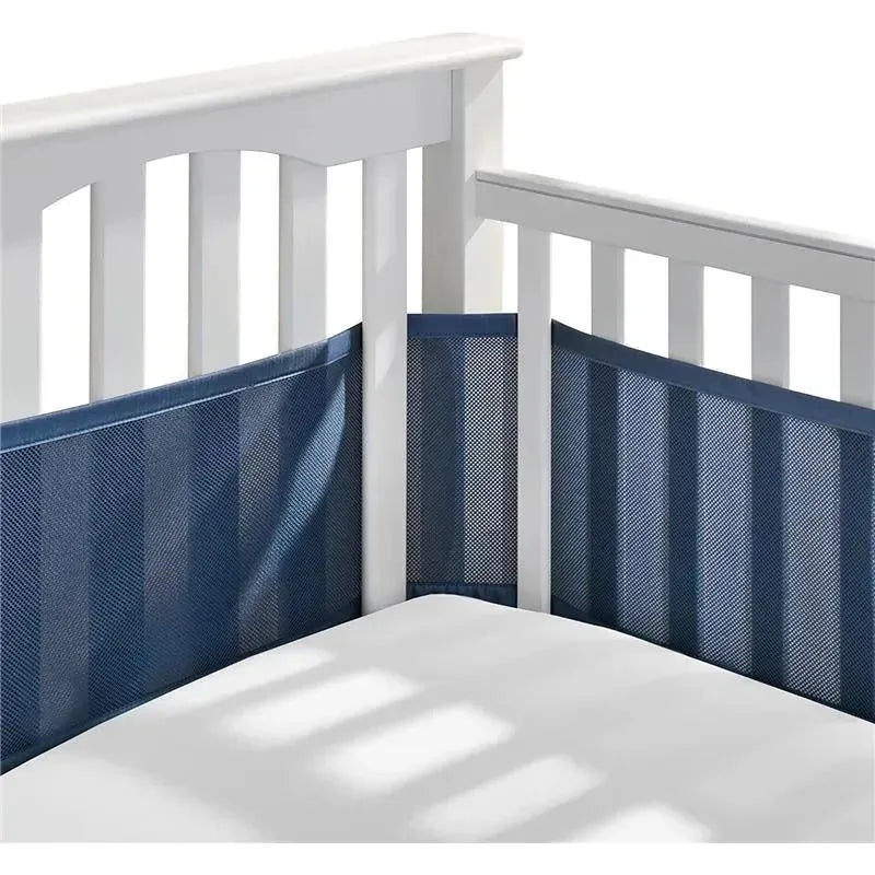 BreathableBaby – Classic Breathable Mesh Crib Liner, True Navy