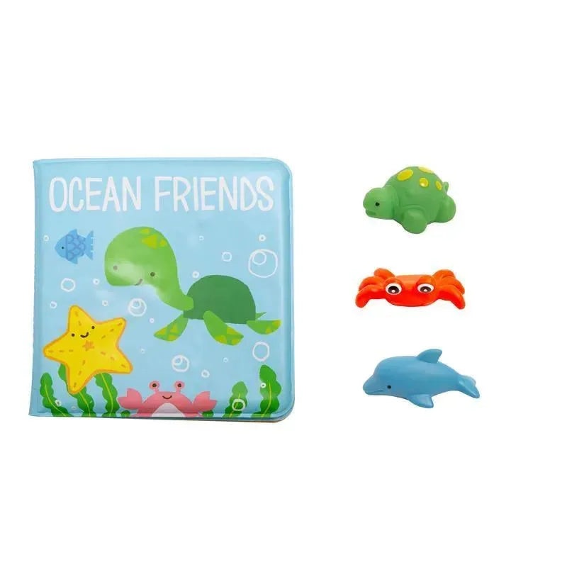 Kate & Milo Ocean Friends Bath Book And Toy Set