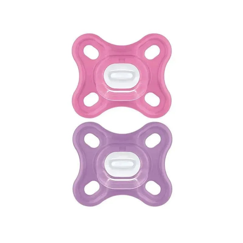 Mam – Comfort Baby Pacifier, 100% Lightweight Silicone, Sterilizer Case, Girl, 0-3 Months