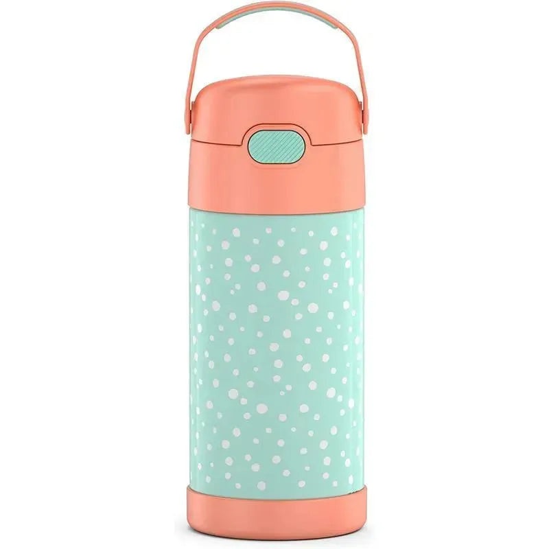 Thermos – 12Oz FUNtainer Water Bottle with Bail Handle Pastel Delight (Dots)