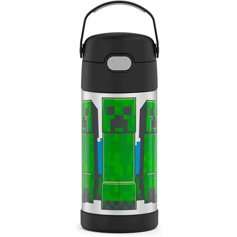 THERMOS – Vacuum Insulated Stainless Steel 12oz Straw Bottle, Minecraft