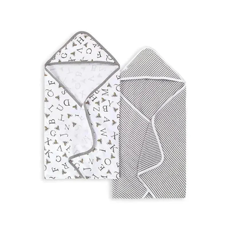 Burt’s Bees Pine Forest Reversible Jersey Swaddle Blanket Heather Grey Hanger Grey