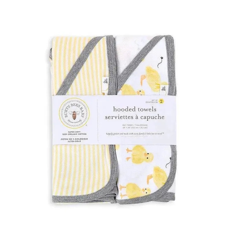 Burt’s Bees Set Of 2 Little Ducks Hooded Towels Sunshine Hanger