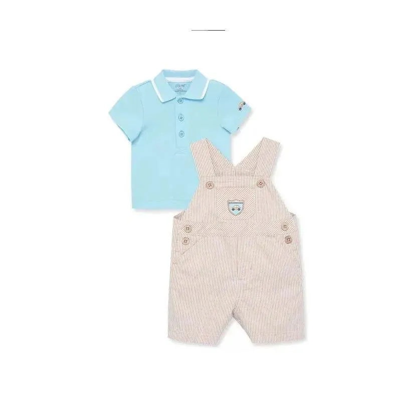 Little Me Car Shortall Set – Tan