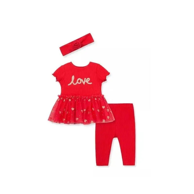 Little Me Love Tutu Set – Red