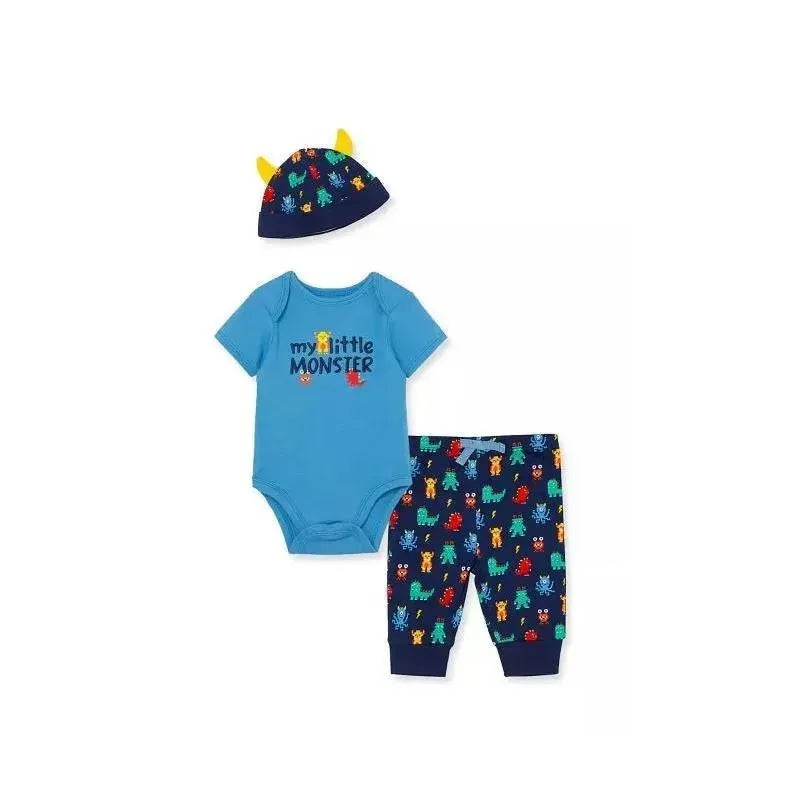 Little Me Monster Bodysuit Set – Blue