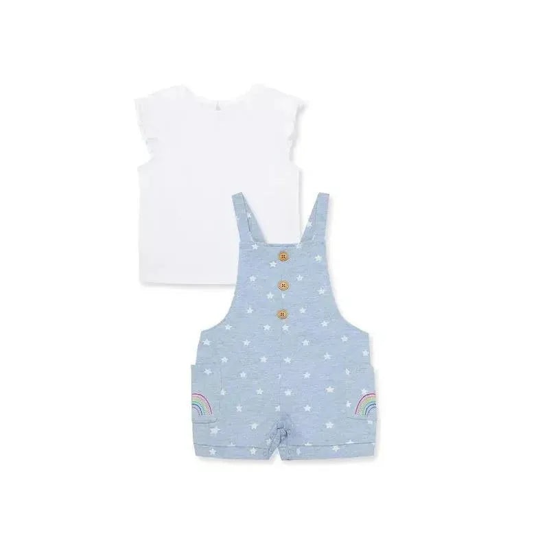 Little Me Rainbow Knit Jumper Set – Blue