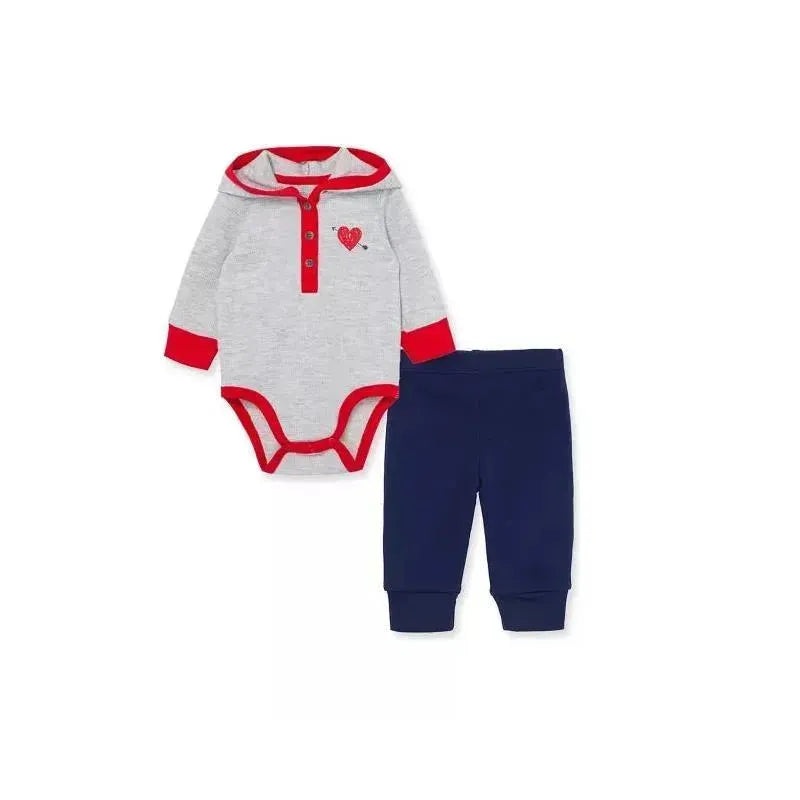Little Me Valentines Bodysuit Set – Navy