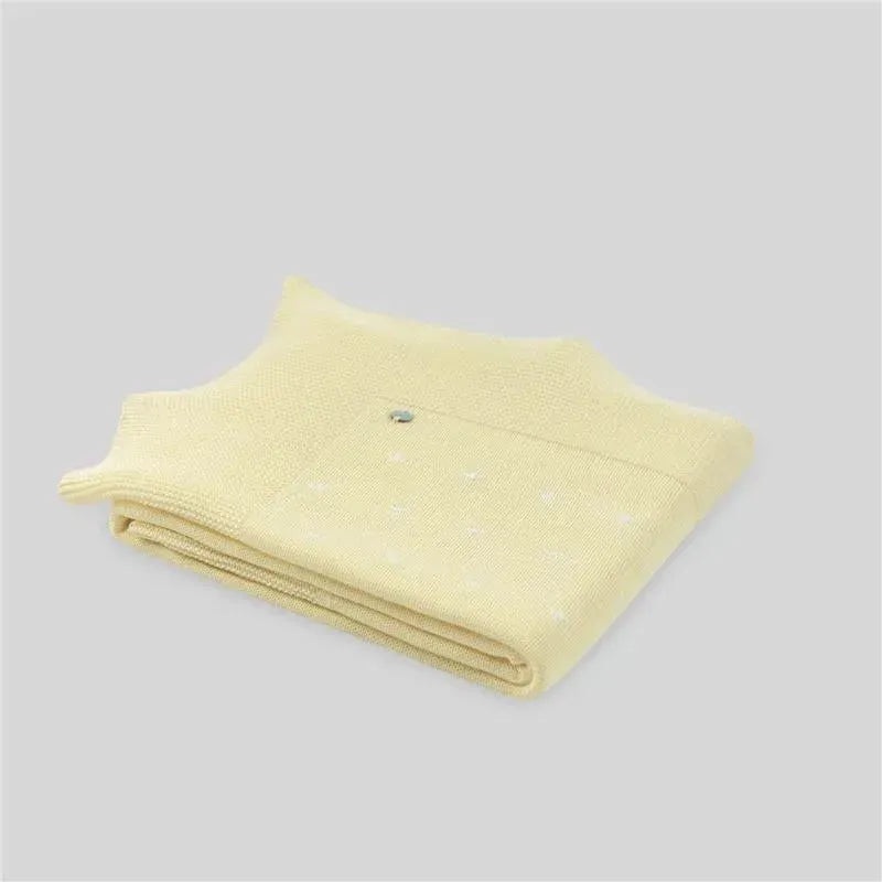 Paz Rodriguez – Baby Knit Shawl Leda, Yellow/White