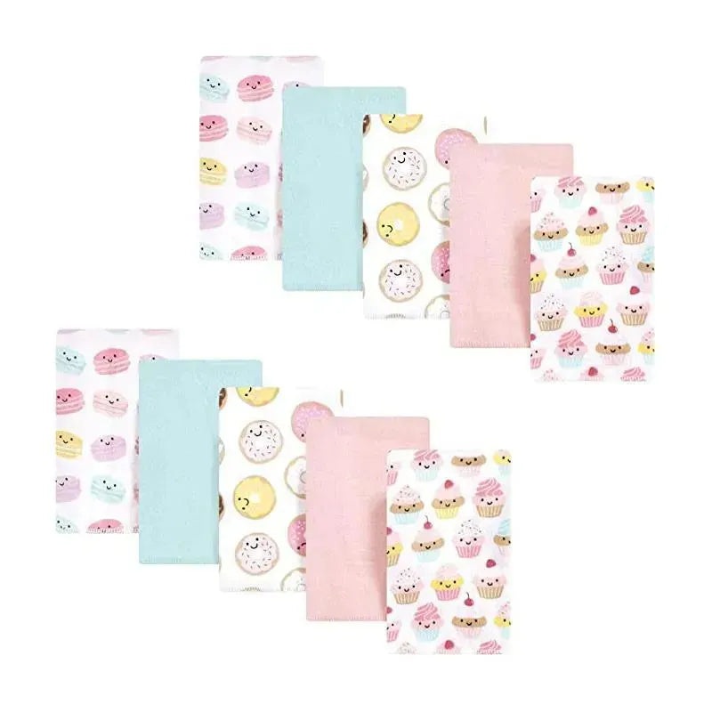 Baby Vision 10Pk Flannel Burp Cloth, Sweetest Cupcake