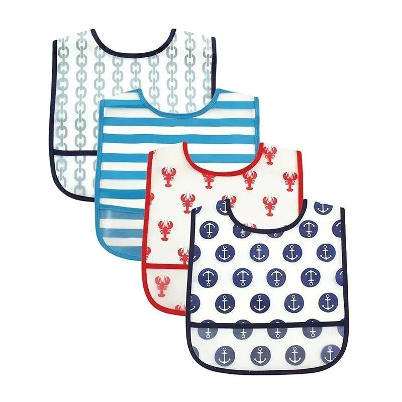Baby Vision 4Pk Peva Bibs, Nautical