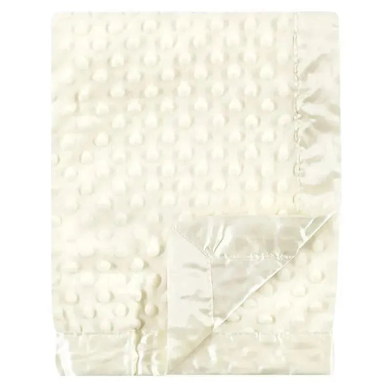 Baby Vision Mink/Satin Plush Blanket, Cream